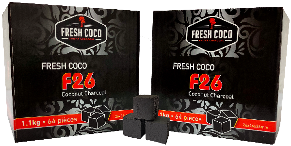 Charbons FRESH COCO SUPRÊME F26 1kg - KM FACTORY