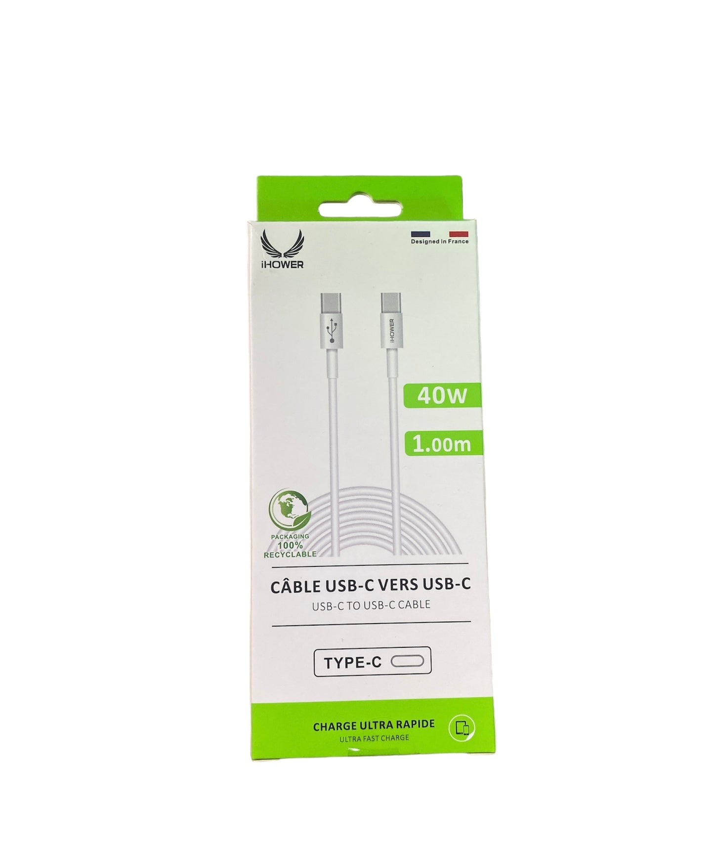 Cable USB-C vers USB-C - KM FACTORY