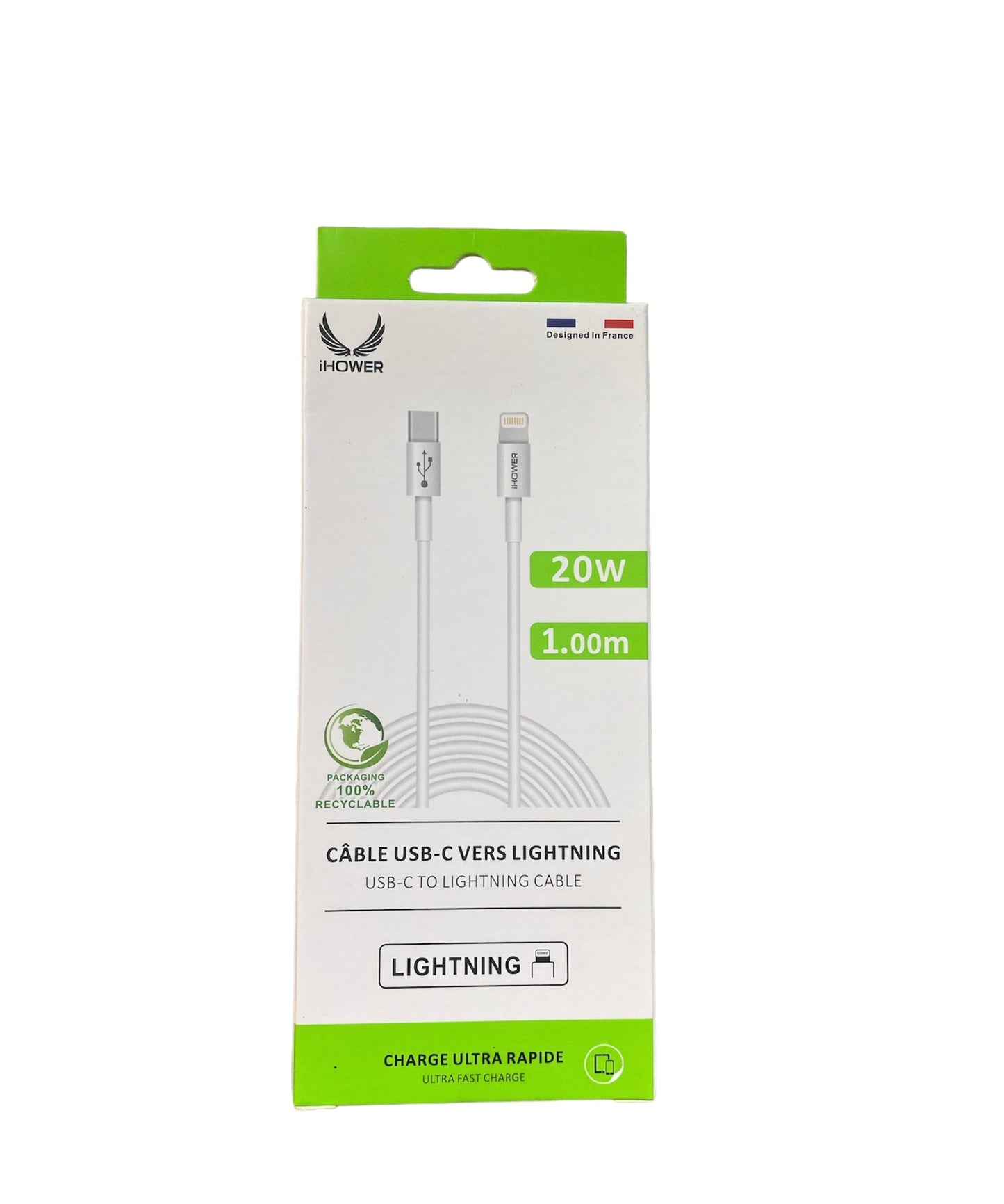 Câble USB-C vers lightning - KM FACTORY