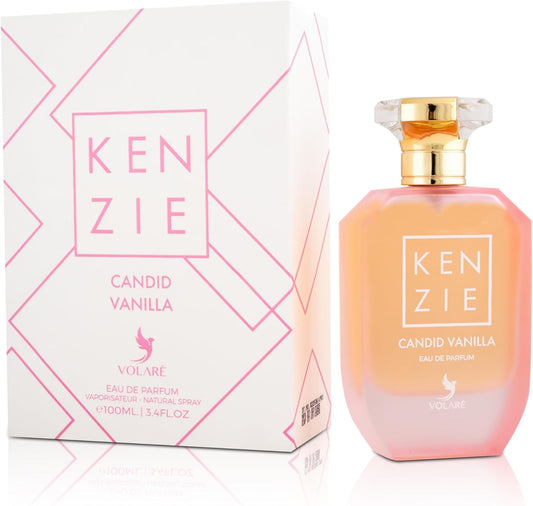 Eau de parfum Candid Vanilla Kenz i – Parfum Femme Gourmand | Notes de Vanille Crémeuse et Musc | 100 ml