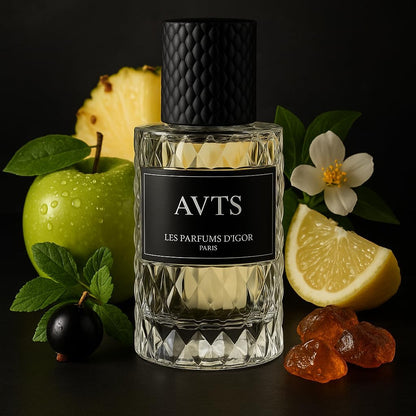 AVTS Les Parfums d'Igor Paris, Parfum de Luxe avec Notes d'Agrumes et de Fruits Tropicaux, Flacon en Verre Cristallin. Extrait de parfum 50ml