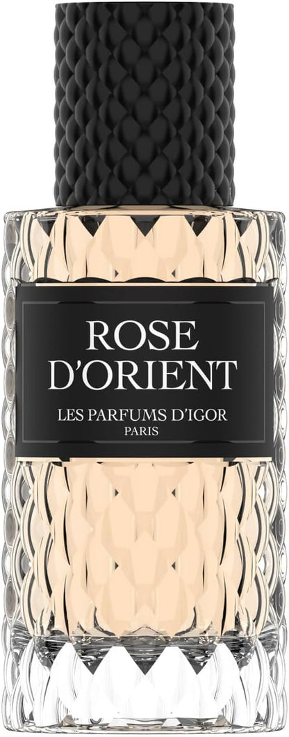 Rose D'Orient Les Parfums D'Igor Paris, Parfum de Luxe, Flacon en Verre Cristallin