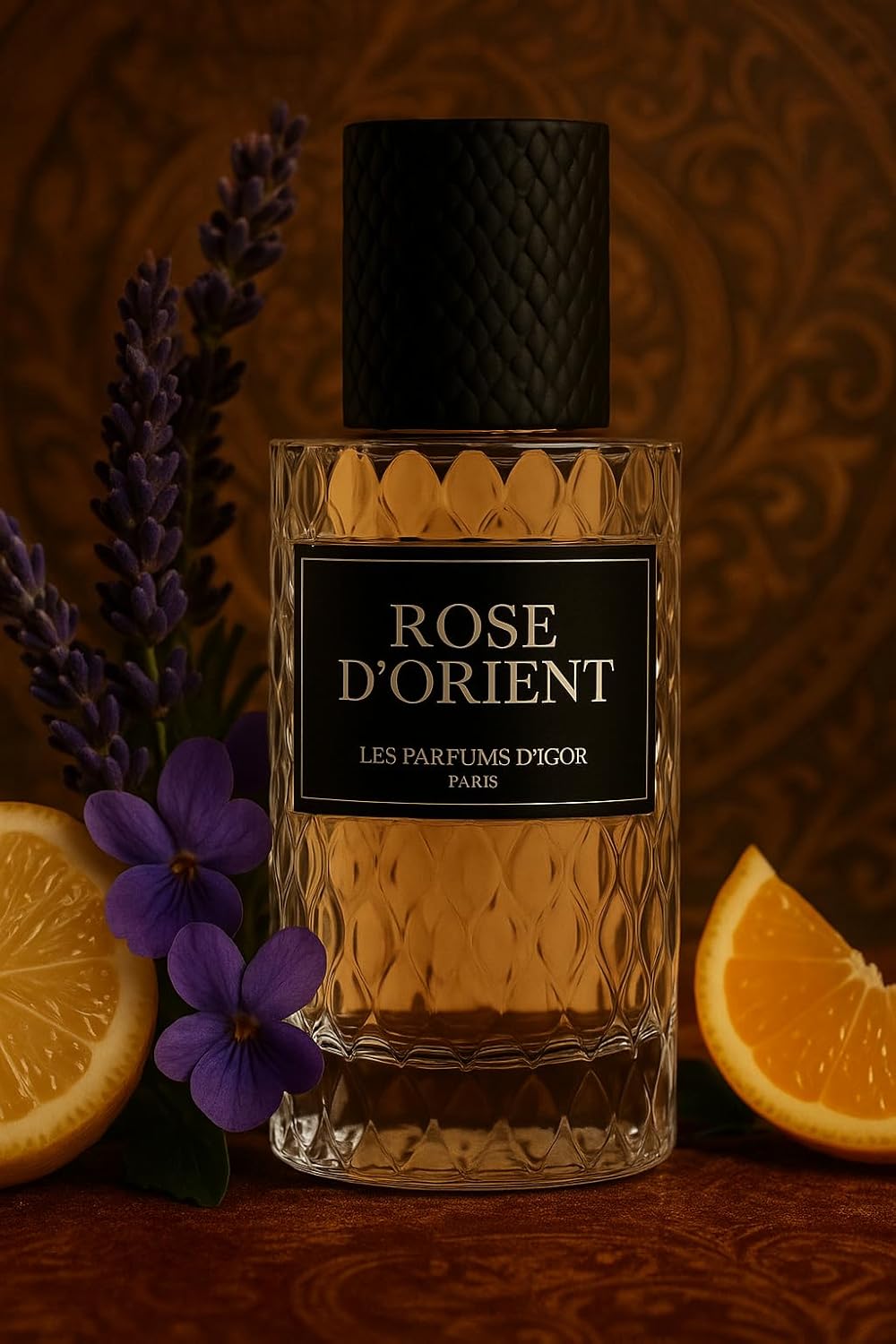 Rose D'Orient Les Parfums D'Igor Paris, Parfum de Luxe, Flacon en Verre Cristallin
