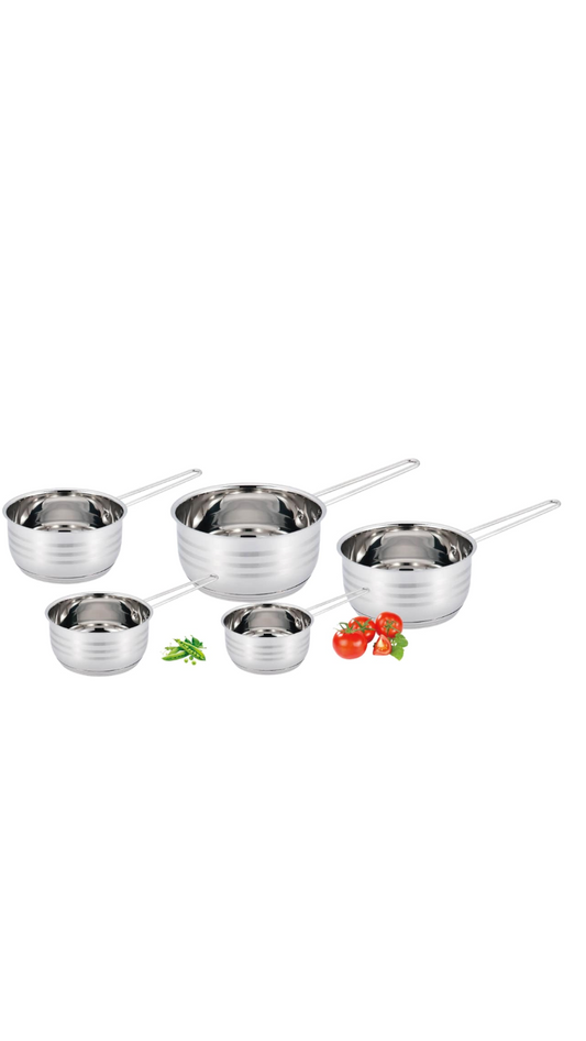 SET 5 casseroles inox empilables - KM FACTORY